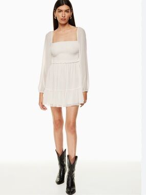 beaune dress short Aritzia Wilfred Mini Beaune Dress in S (Goji Berry